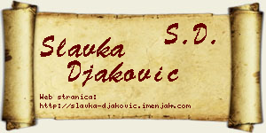 Slavka Đaković vizit kartica